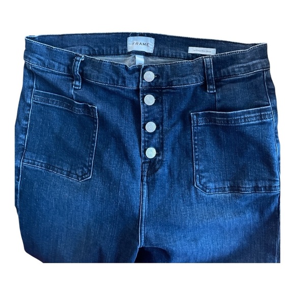 FRAME Le Crop Mini Boot Jeans | Dark Wash | Size 32 - Picture 3 of 4